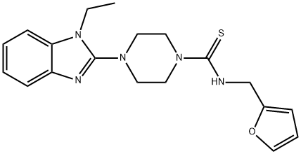 1-Piperazinecarbothioamide,4-(1-ethyl-1H-benzimidazol-2-yl)-N-(2-furanylmethyl)-(9CI)|