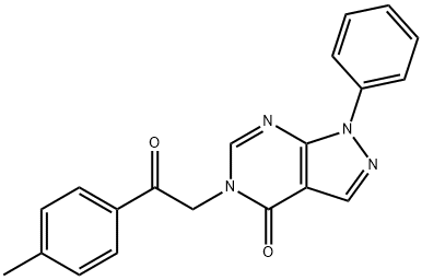 4H-Pyrazolo[3,4-d]pyrimidin-4-one,1,5-dihydro-5-[2-(4-methylphenyl)-2-oxoethyl]-1-phenyl-(9CI) Structure