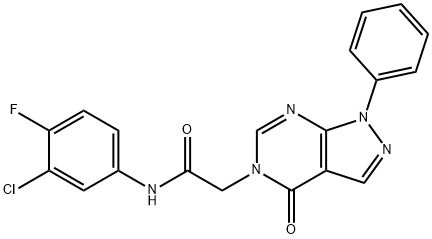 604754-47-4 5H-Pyrazolo[3,4-d]pyrimidine-5-acetamide,N-(3-chloro-4-fluorophenyl)-1,4-dihydro-4-oxo-1-phenyl-(9CI)