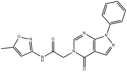 5H-Pyrazolo[3,4-d]pyrimidine-5-acetamide,1,4-dihydro-N-(5-methyl-3-isoxazolyl)-4-oxo-1-phenyl-(9CI)|