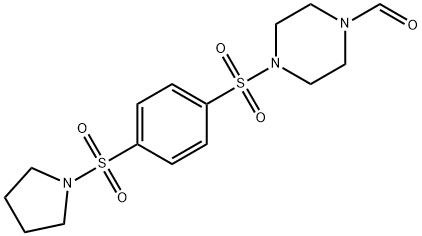 604761-71-9 1-Piperazinecarboxaldehyde,4-[[4-(1-pyrrolidinylsulfonyl)phenyl]sulfonyl]-(9CI)