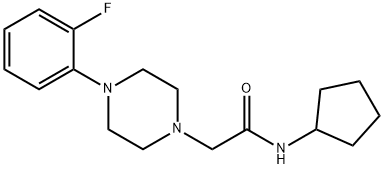 1-Piperazineacetamide,N-cyclopentyl-4-(2-fluorophenyl)-(9CI) Struktur