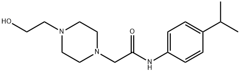 1-Piperazineacetamide,4-(2-hydroxyethyl)-N-[4-(1-methylethyl)phenyl]-(9CI) 化学構造式