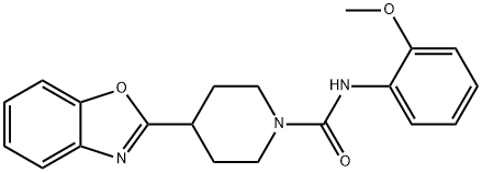 1-Piperidinecarboxamide,4-(2-benzoxazolyl)-N-(2-methoxyphenyl)-(9CI) 结构式