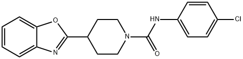 1-Piperidinecarboxamide,4-(2-benzoxazolyl)-N-(4-chlorophenyl)-(9CI) Structure