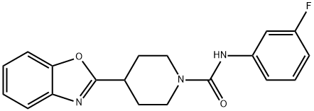 1-Piperidinecarboxamide,4-(2-benzoxazolyl)-N-(3-fluorophenyl)-(9CI) Struktur