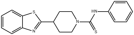 1-Piperidinecarbothioamide,4-(2-benzothiazolyl)-N-phenyl-(9CI) 化学構造式