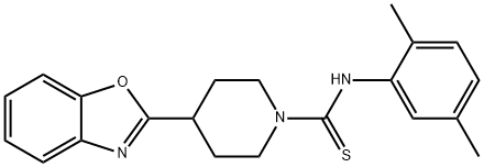 1-Piperidinecarbothioamide,4-(2-benzoxazolyl)-N-(2,5-dimethylphenyl)-(9CI),605628-36-2,结构式