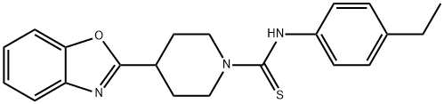 1-Piperidinecarbothioamide,4-(2-benzoxazolyl)-N-(4-ethylphenyl)-(9CI),605628-49-7,结构式