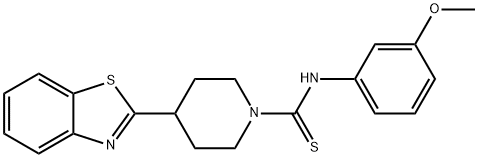 1-Piperidinecarbothioamide,4-(2-benzothiazolyl)-N-(3-methoxyphenyl)-(9CI),605628-68-0,结构式