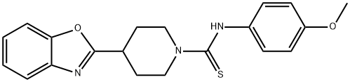 1-Piperidinecarbothioamide,4-(2-benzoxazolyl)-N-(4-methoxyphenyl)-(9CI) Struktur
