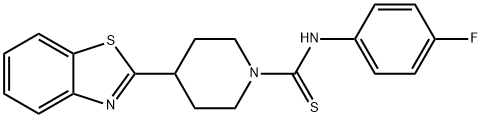 1-Piperidinecarbothioamide,4-(2-benzothiazolyl)-N-(4-fluorophenyl)-(9CI),605628-96-4,结构式