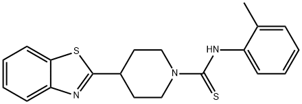 1-Piperidinecarbothioamide,4-(2-benzothiazolyl)-N-(2-methylphenyl)-(9CI) Structure