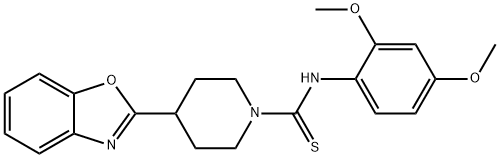 1-Piperidinecarbothioamide,4-(2-benzoxazolyl)-N-(2,4-dimethoxyphenyl)-(9CI)|