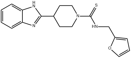 1-Piperidinecarbothioamide,4-(1H-benzimidazol-2-yl)-N-(2-furanylmethyl)-(9CI),605629-29-6,结构式
