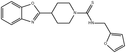 1-Piperidinecarbothioamide,4-(2-benzoxazolyl)-N-(2-furanylmethyl)-(9CI) 化学構造式