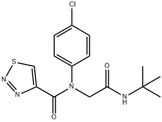 1,2,3-Thiadiazole-4-carboxamide,N-(4-chlorophenyl)-N-[2-[(1,1-dimethylethyl)amino]-2-oxoethyl]-(9CI) Struktur