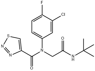 605638-09-3 1,2,3-Thiadiazole-4-carboxamide,N-(3-chloro-4-fluorophenyl)-N-[2-[(1,1-dimethylethyl)amino]-2-oxoethyl]-(9CI)