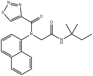 605638-13-9 1,2,3-Thiadiazole-4-carboxamide,N-[2-[(1,1-dimethylpropyl)amino]-2-oxoethyl]-N-1-naphthalenyl-(9CI)