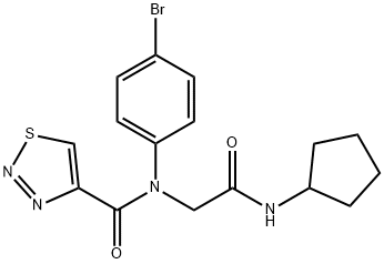 1,2,3-Thiadiazole-4-carboxamide,N-(4-bromophenyl)-N-[2-(cyclopentylamino)-2-oxoethyl]-(9CI) Struktur