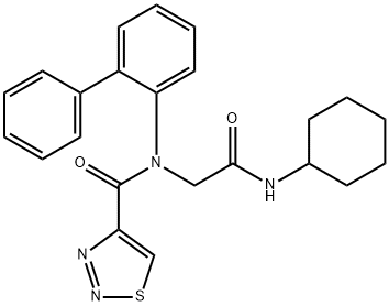 1,2,3-Thiadiazole-4-carboxamide,N-[1,1-biphenyl]-2-yl-N-[2-(cyclohexylamino)-2-oxoethyl]-(9CI) Structure