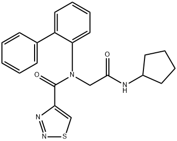 605638-33-3 1,2,3-Thiadiazole-4-carboxamide,N-[1,1-biphenyl]-2-yl-N-[2-(cyclopentylamino)-2-oxoethyl]-(9CI)