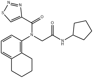 1,2,3-Thiadiazole-4-carboxamide,N-[2-(cyclopentylamino)-2-oxoethyl]-N-(5,6,7,8-tetrahydro-1-naphthalenyl)-(9CI) 化学構造式