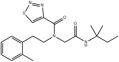 1,2,3-Thiadiazole-4-carboxamide,N-[2-[(1,1-dimethylpropyl)amino]-2-oxoethyl]-N-[2-(2-methylphenyl)ethyl]-(9CI)|