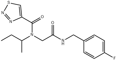 1,2,3-Thiadiazole-4-carboxamide,N-[2-[[(4-fluorophenyl)methyl]amino]-2-oxoethyl]-N-(1-methylpropyl)-(9CI)|