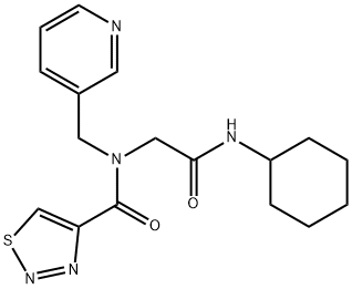 1,2,3-Thiadiazole-4-carboxamide,N-[2-(cyclohexylamino)-2-oxoethyl]-N-(3-pyridinylmethyl)-(9CI)|