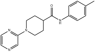 4-Piperidinecarboxamide,N-(4-methylphenyl)-1-pyrazinyl-(9CI) Structure