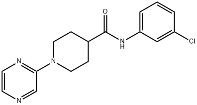 4-Piperidinecarboxamide,N-(3-chlorophenyl)-1-pyrazinyl-(9CI),605639-54-1,结构式