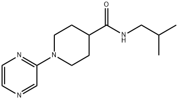 4-Piperidinecarboxamide,N-(2-methylpropyl)-1-pyrazinyl-(9CI),605639-64-3,结构式