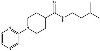 4-Piperidinecarboxamide,N-(3-methylbutyl)-1-pyrazinyl-(9CI),605639-73-4,结构式