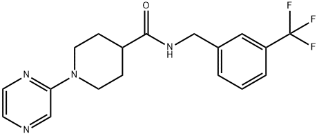 4-Piperidinecarboxamide,1-pyrazinyl-N-[[3-(trifluoromethyl)phenyl]methyl]-(9CI) Structure