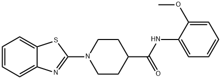 4-Piperidinecarboxamide,1-(2-benzothiazolyl)-N-(2-methoxyphenyl)-(9CI) 化学構造式