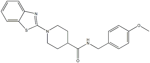 4-Piperidinecarboxamide,1-(2-benzothiazolyl)-N-[(4-methoxyphenyl)methyl]-(9CI) Struktur