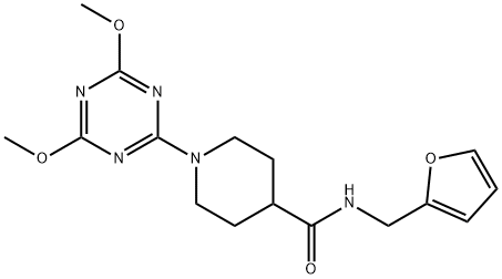 4-Piperidinecarboxamide,1-(4,6-dimethoxy-1,3,5-triazin-2-yl)-N-(2-furanylmethyl)-(9CI) 结构式
