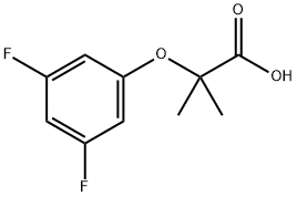 2-(3,5-二氟苯氧基)-2-甲基丙酸 结构式