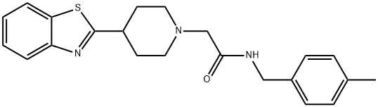 1-Piperidineacetamide,4-(2-benzothiazolyl)-N-[(4-methylphenyl)methyl]-(9CI),606081-67-8,结构式