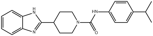 1-Piperidinecarboxamide,4-(1H-benzimidazol-2-yl)-N-[4-(1-methylethyl)phenyl]-(9CI) Structure