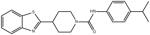 1-Piperidinecarboxamide,4-(2-benzothiazolyl)-N-[4-(1-methylethyl)phenyl]-(9CI),606081-73-6,结构式