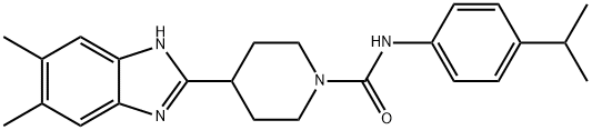 1-Piperidinecarboxamide,4-(5,6-dimethyl-1H-benzimidazol-2-yl)-N-[4-(1-methylethyl)phenyl]-(9CI)|