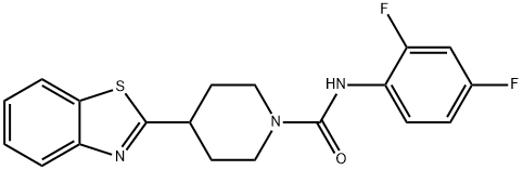 1-Piperidinecarboxamide,4-(2-benzothiazolyl)-N-(2,4-difluorophenyl)-(9CI) 化学構造式