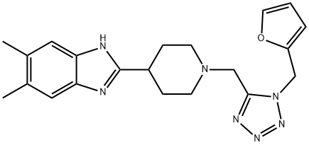 606082-59-1 1H-Benzimidazole,2-[1-[[1-(2-furanylmethyl)-1H-tetrazol-5-yl]methyl]-4-piperidinyl]-5,6-dimethyl-(9CI)