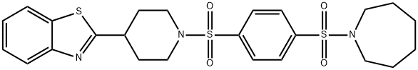 1H-Azepine,1-[[4-[[4-(2-benzothiazolyl)-1-piperidinyl]sulfonyl]phenyl]sulfonyl]hexahydro-(9CI) Struktur