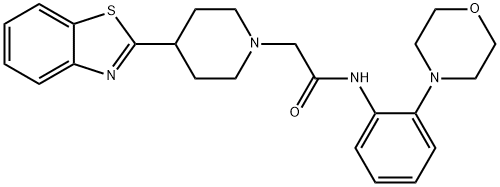 1-Piperidineacetamide,4-(2-benzothiazolyl)-N-[2-(4-morpholinyl)phenyl]-(9CI) Struktur