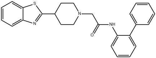 1-Piperidineacetamide,4-(2-benzothiazolyl)-N-[1,1-biphenyl]-2-yl-(9CI) Structure