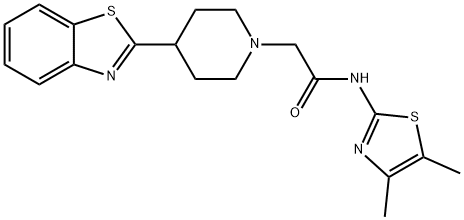 1-Piperidineacetamide,4-(2-benzothiazolyl)-N-(4,5-dimethyl-2-thiazolyl)-(9CI) Structure