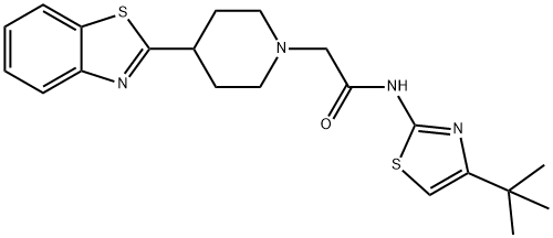 1-Piperidineacetamide,4-(2-benzothiazolyl)-N-[4-(1,1-dimethylethyl)-2-thiazolyl]-(9CI) Structure